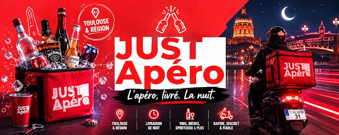 Livreur Just Apéro la nuit à Toulouse